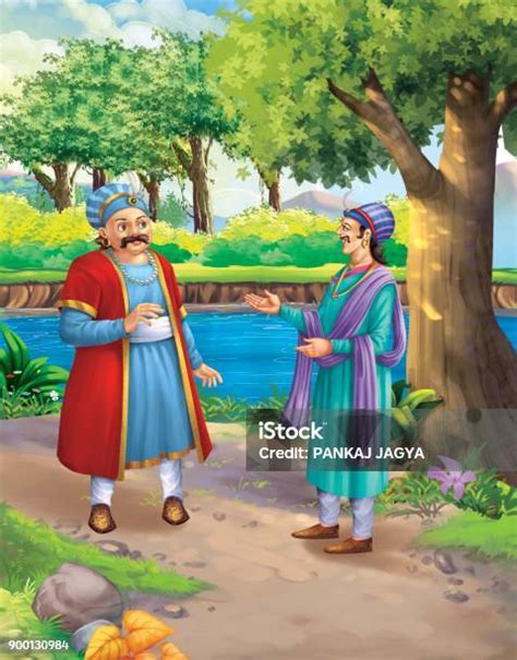 Akbar And Birbal Stock Illustration - Download Image Now - Adult, Art ...