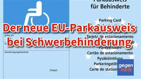 Der Aktuelle Blaue Eu Parkausweis Bei Schwerbehinderung