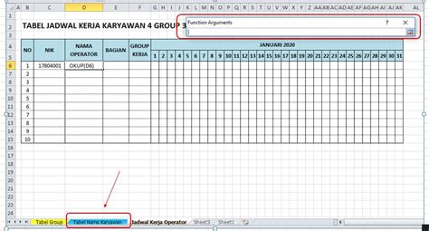 Cara Membuat Jadwal Kerja Karyawan Dengan Fungsi Vlookup Pada Excel