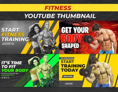 Gym Youtube Thumbnail Design Fitness Thumbnail Design On Behance