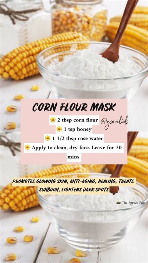 Corn Flour Face Mask Clear Skin Face Skin Face Mask Glowing Skin Mask