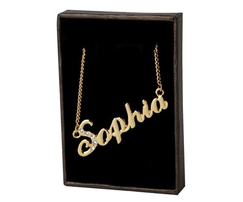 Name Necklace Sophia Gold Plated 18ct Personalised Necklace - Etsy