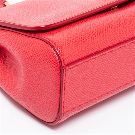 Dolce And Gabbana Coral Pink Leather Mini Miss Sicily Crossbody Bag At 1stdibs