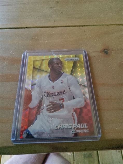 Panini Prizm Prizms Yellow And Red Mosaic Chris Paul