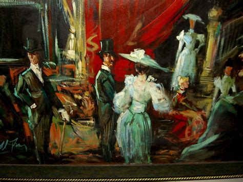 Wonderful Oil Board Of 19th Century Gala By Noted Alberto Ruiz Vela At