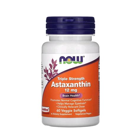 Astaxanthin Triple Strength Mg Mg Veggie Softgels Now