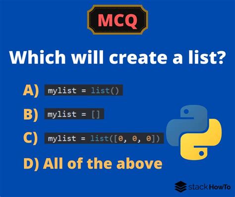 Python Mcq Mcq List Answers