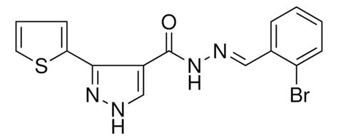 3 THIOPHEN 2 YL 1H PYRAZOLE 4 CARBOXYLIC ACID 2 BROMO BENZYLIDENE