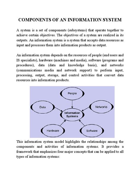 Components of An Information System | PDF | Computer Network | Data