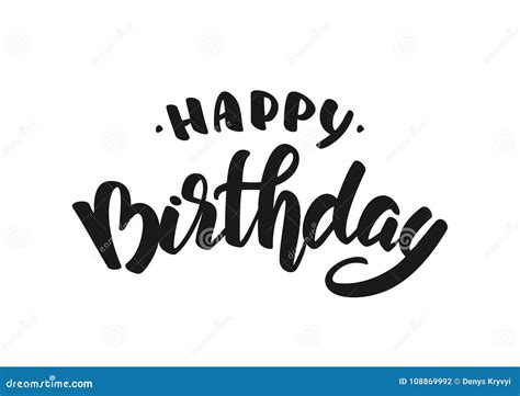 Hand Drawn Doodle Brush Lettering Of Happy Birthday Stock Vector