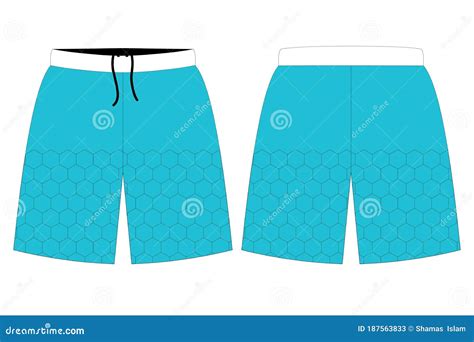 Basketball Sports Shorts Design Illustration Template Mock Ups Blue