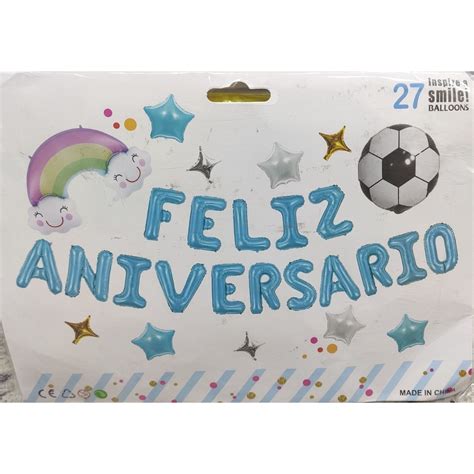 Kit 27pcs Balão Metalizado Feliz Aniversario Bola Futebol Estrelas