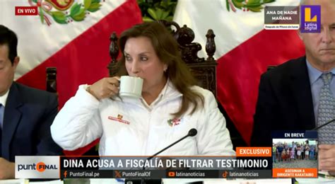 Dina Boluarte acusa a la Fiscalía de filtrar un testimonio Latina