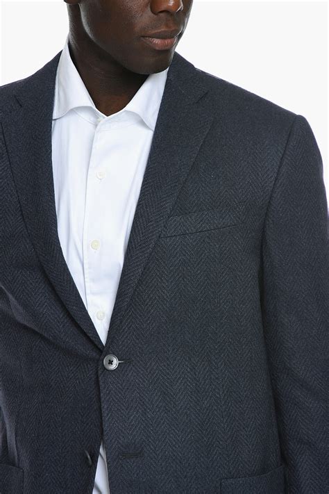 Corneliani Cashmere Blend Academy Soft Single Breasted Blazer With