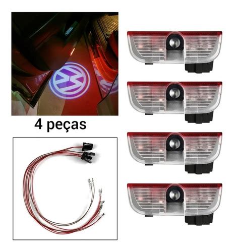 Luz Cortesia Porta Projetor Logo Vw Jetta Passat Golf Frete Gr Tis