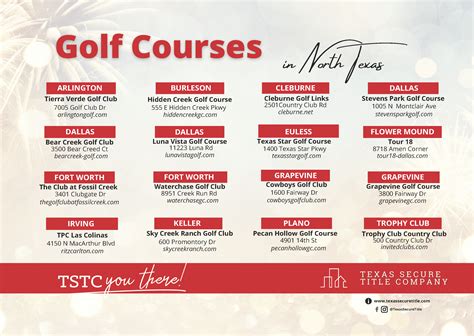 Golf Courses North Texas | TSTC See You There! | Texas Secure Title Company