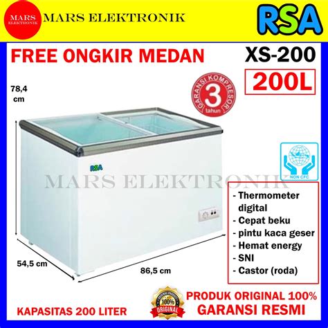 Jual Chest Freezer Rsa Sliding Xs L Sliding Glass Pintu