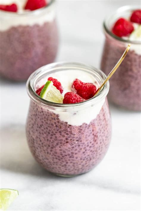 Vegan Raspberry Lime Chia Pudding Eat With Clarity