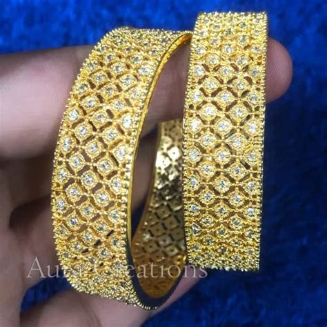 Casual Wear 5 3cm Women Golden Brass Bangle 2 Piece At Rs 475 Pair In