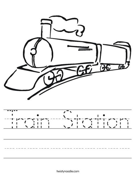 Train Station Worksheet - Twisty Noodle