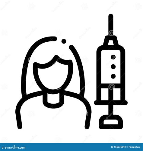 Injections For Women Rejuvenation Icon Vector Outline Illustration