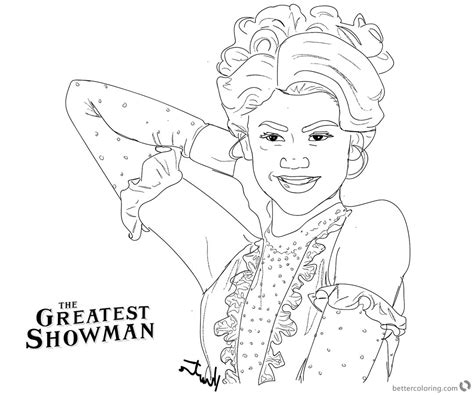 The Greatest Showman Anne Wheeler Coloring Pages Zendaya Fan Art - Free ...