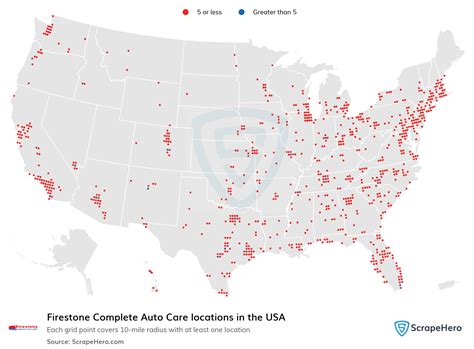 List of all Firestone Complete Auto Care locations in the USA