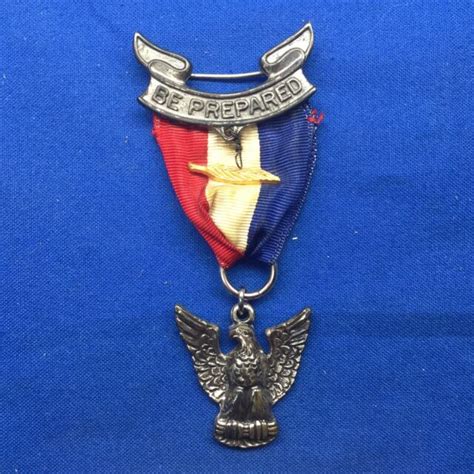 Boy Scout Eagle Scout Medal Rob 4 With Gold Palm Sterling Ebay