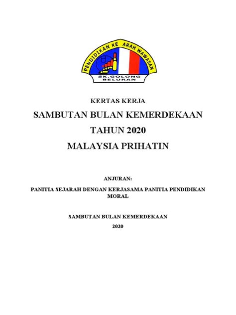 Kertas Kerja Kemerdekaan 2020 1 Linnnnc Pdf