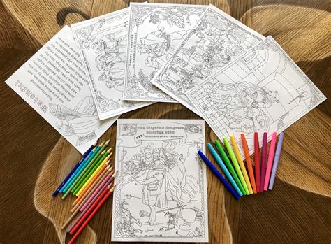 The Pilgrims Progress Coloring Book 25 Printable Pdf Coloring Pages Etsy