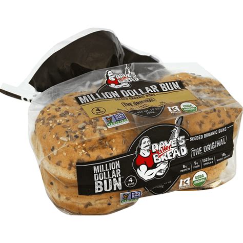 Daves Killer Bread Buns Organic Seeded Million Dollar Bun Breads