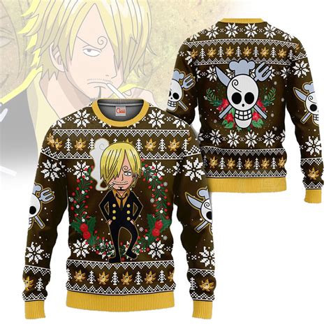 One Piece Sanji Ugly Christmas Sweater Xmas T One Piece Universe