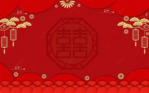 Chinese Wedding Background Elements, Chinese Festive Background ...