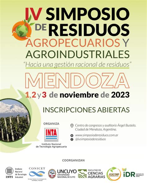 Se Realizar En Mendoza El Iv Simposio De Residuos Agropecuarios Y