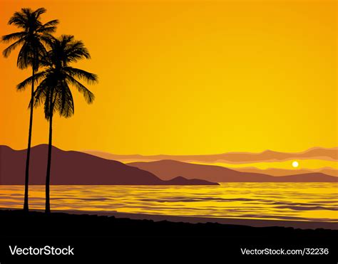 Sunset Royalty Free Vector Image - VectorStock