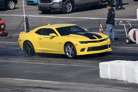 Camaro At The Starting Line On The Track Editorial Photography Image