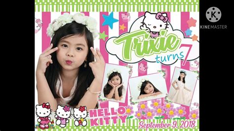 How To Create Hello Kitty Tarpaulin Layout For Seventh Birthday Youtube