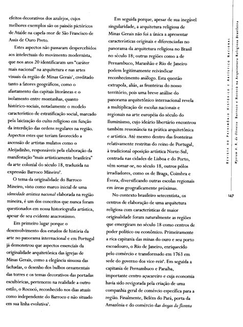 REVISTA DO IPHAN Nº 29 ANO 2001 Barroco e Rococó Myriam Oliveira