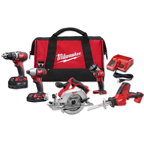 Milwaukee M18 18 Volt Lithium Ion Cordless Combo Kit 5 Tool 2695 25CX