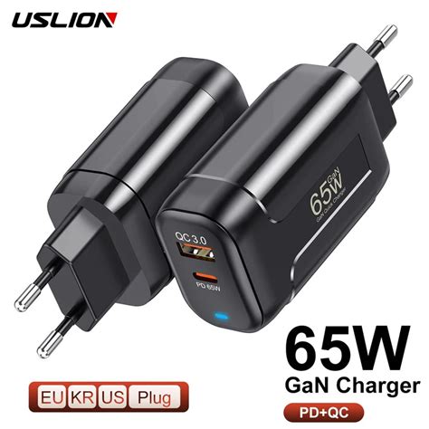 USLION 65W GaN USB C PD USB C C