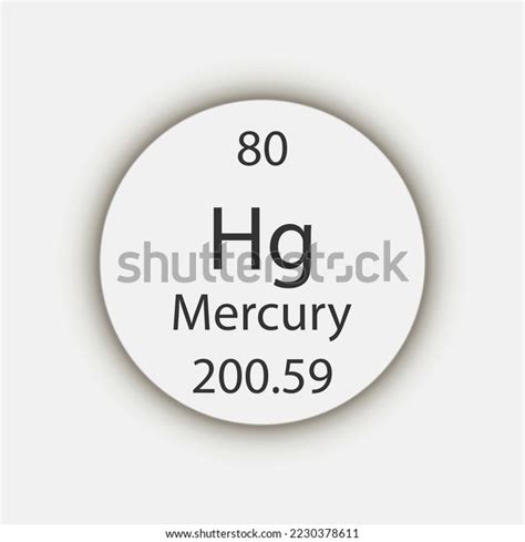 Mercury Symbol Chemical Element Periodic Table Stock Vector (Royalty ...