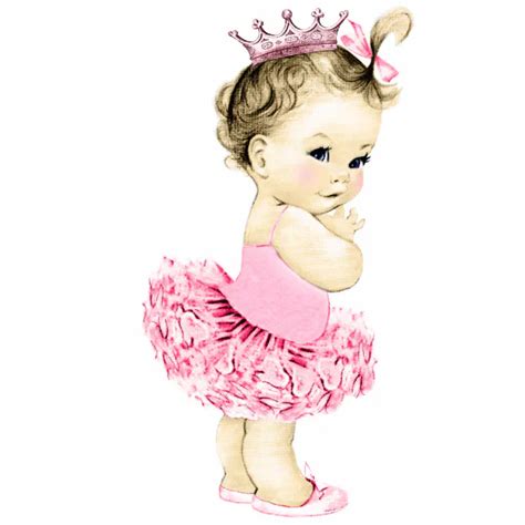 Vintage Pink Ballerina Princess Baby Girl Shower Statuette Zazzle