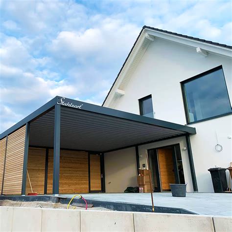 Carport Seitlich Am Haus 2er Anlehncarport Anbau Modern Artofit