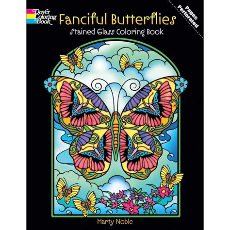 Fanciful Butterflies Stained Glass Coloring Book By Dover