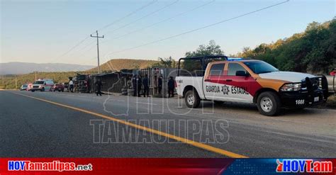 Hoy Tamaulipas Volcadura En Carretera De Tamaulipas Vuelca Trailer