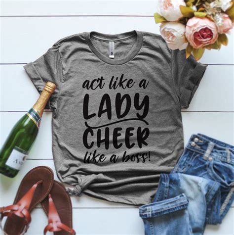 Act Like A Lady Cheer Like A Boss T Shirt Cheer Like A Boss Shirt