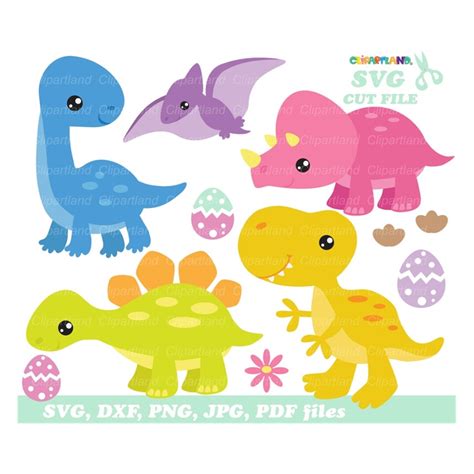 INSTANT Download. Baby dinosaur cut files and clip art. D_37 - Inspire ...