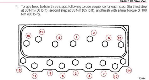 Need Torque Sequence For Head Bolts