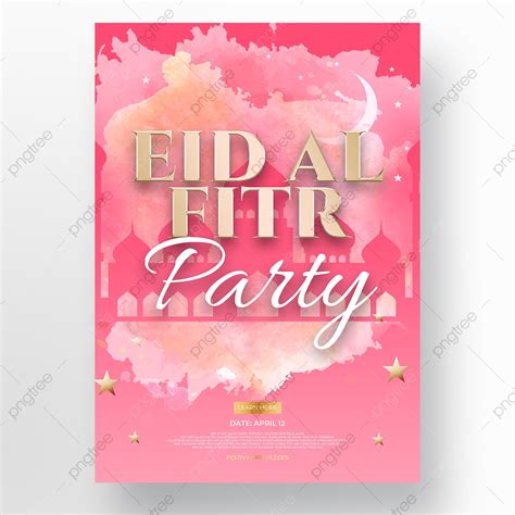 P Ster Rosa Eid Mubarak Descarga Gratuita De Plantilla En Pngtree