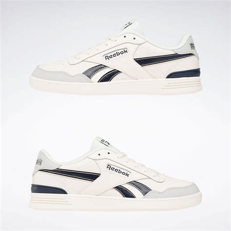 Reebok Court Advance Clip Shoes In Chalk Pure Grey 2 Vector Navy Reebok Official Uk